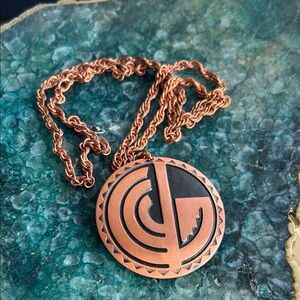 Vintage Copper Pendant Necklace